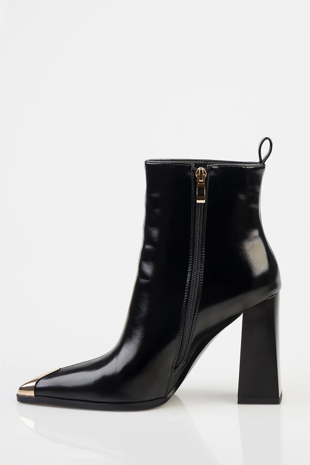 Clause Pointed Toe Block Heel Boot - Black - Image 3