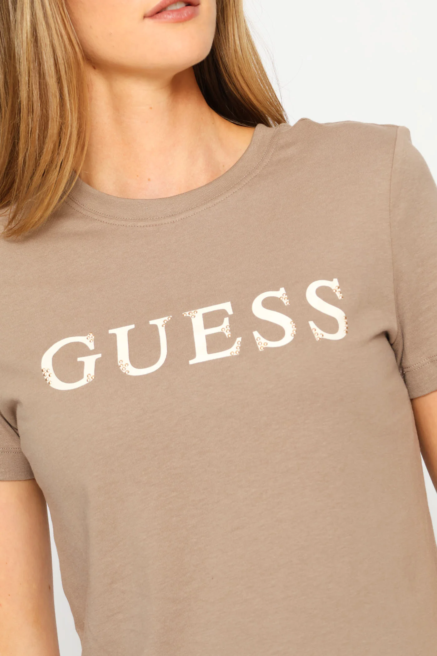Clelia Short Sleeve T-Shirt - Taupe - Image 2