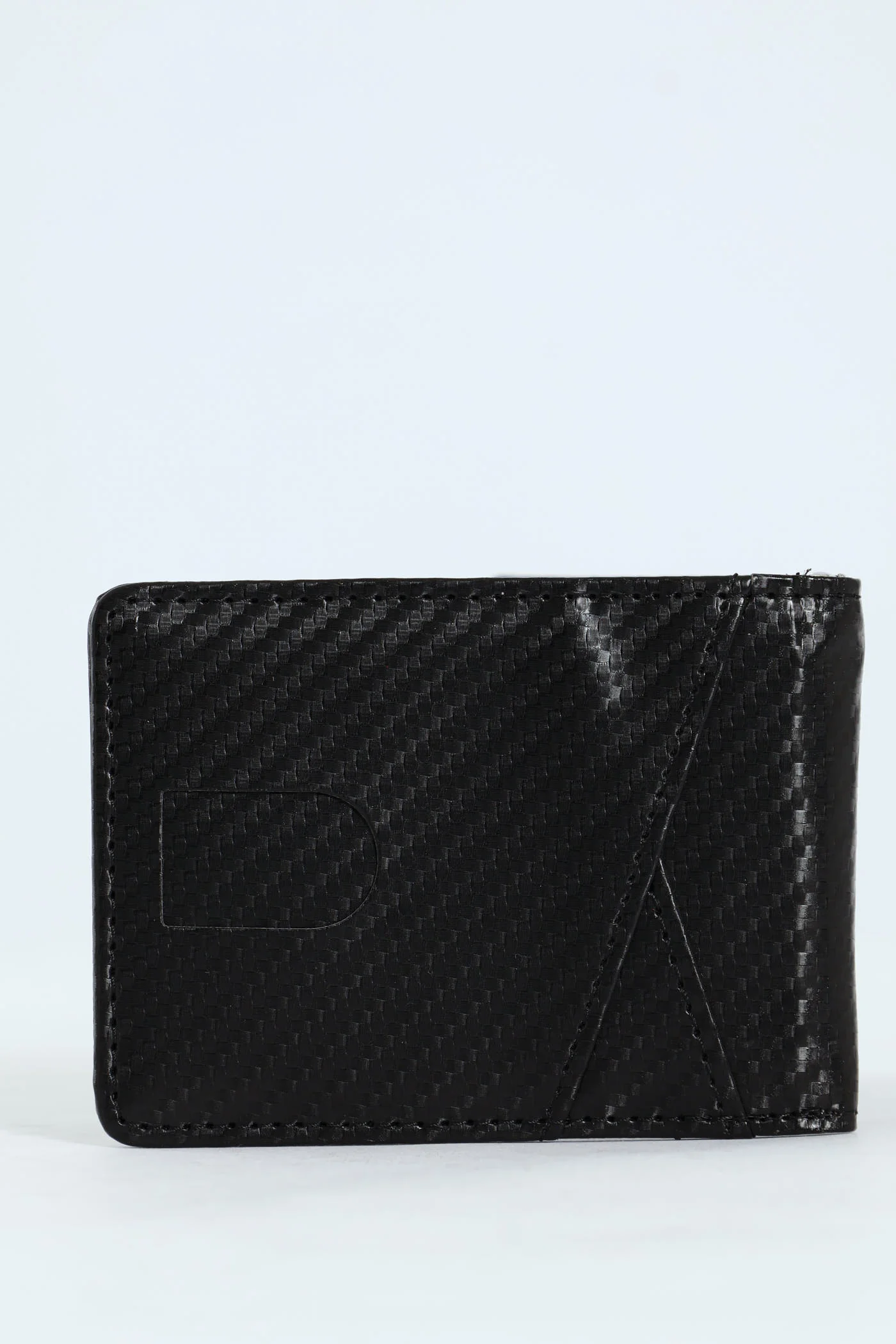 Clip Textured Carbon Fibre Wallet - Black - Image 3