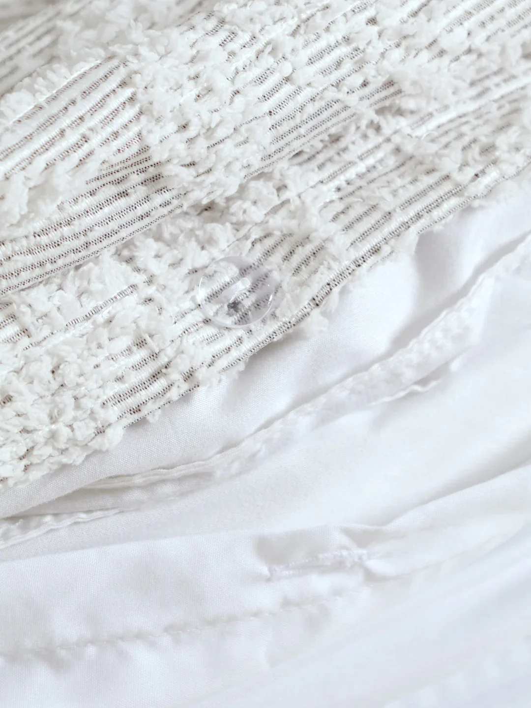 Clipped Botanical Tufted Duvet Cover - Grey - Image 3
