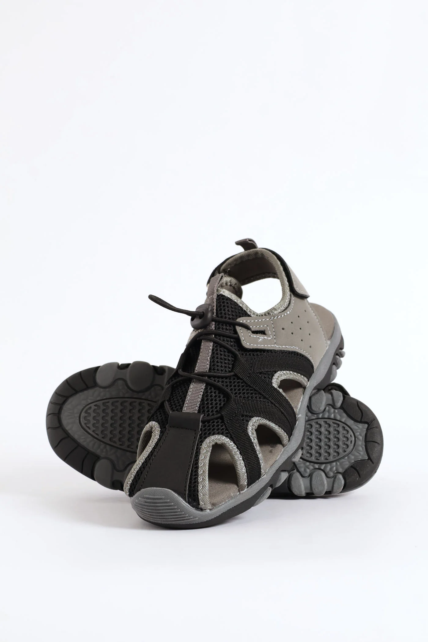 Boys Closed Toe Adventure Sandal - Black/Grey - Image 5