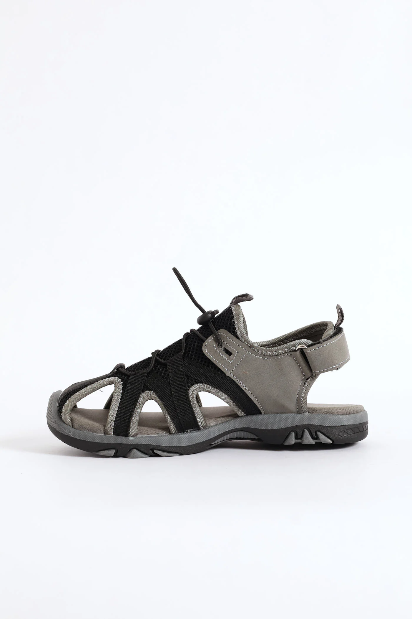 Boys Closed Toe Adventure Sandal - Black/Grey - Image 6