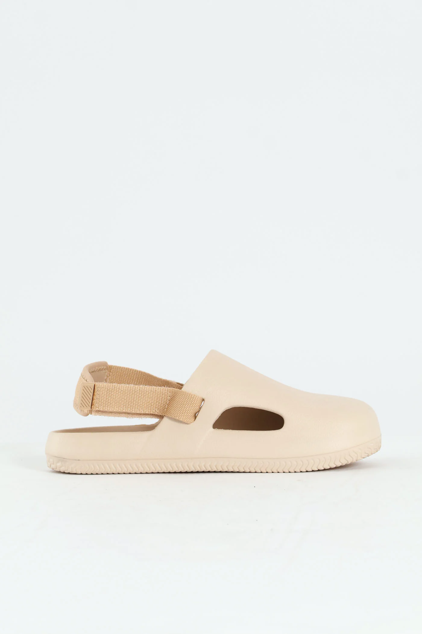 Closed Toe Moulded Clog With Backstrap - Stone - Image 3