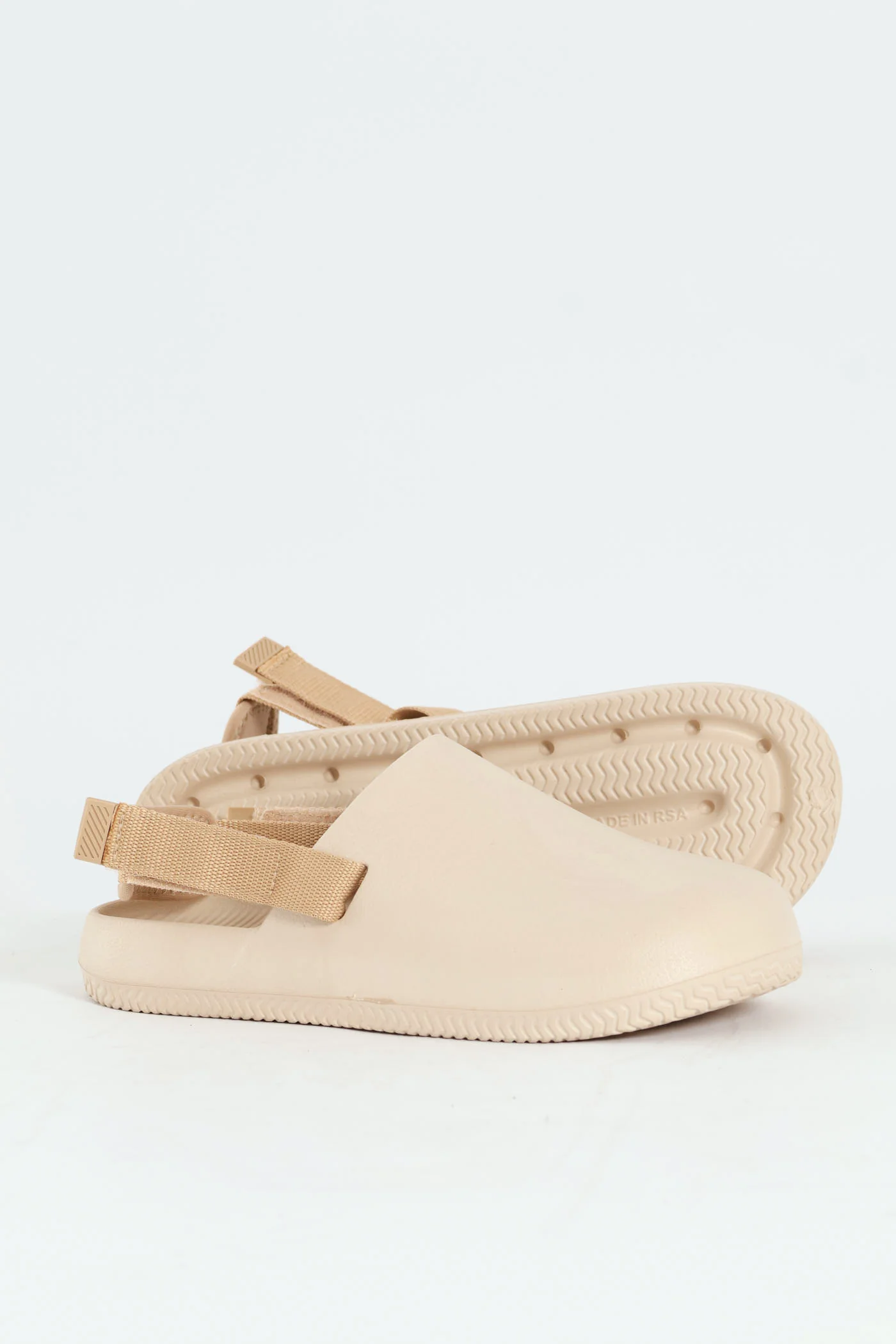 Closed Toe Moulded Clog With Backstrap - Stone - Image 6