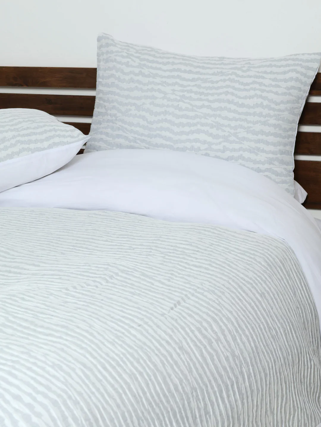 Cloud Jacquard Duvet Cover - Grey - Image 2