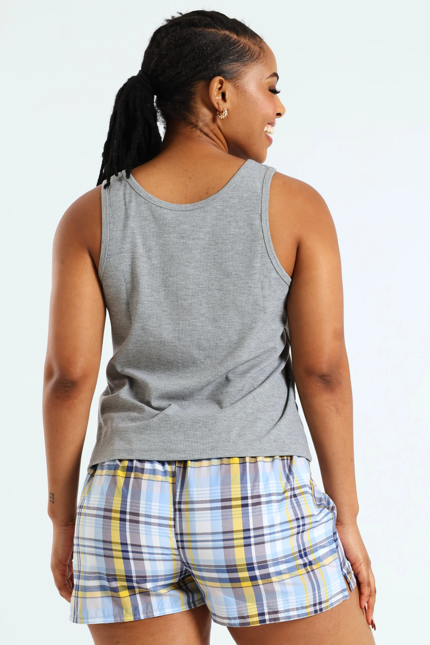 Collegiate Rib Tank And Boxer Short Set - Image 3