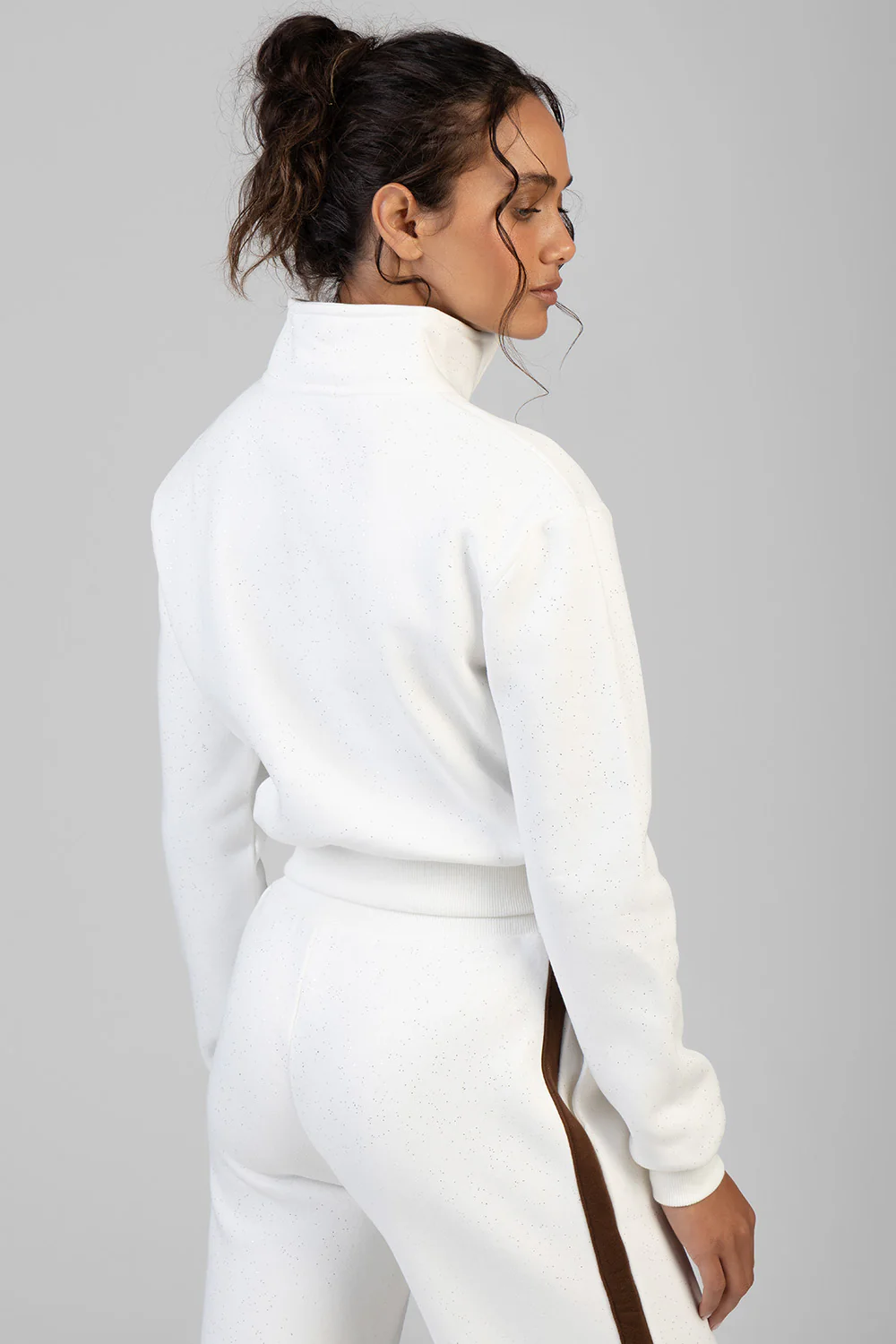 Colour Block Quarter Zip Tracktop - Off White - Image 3