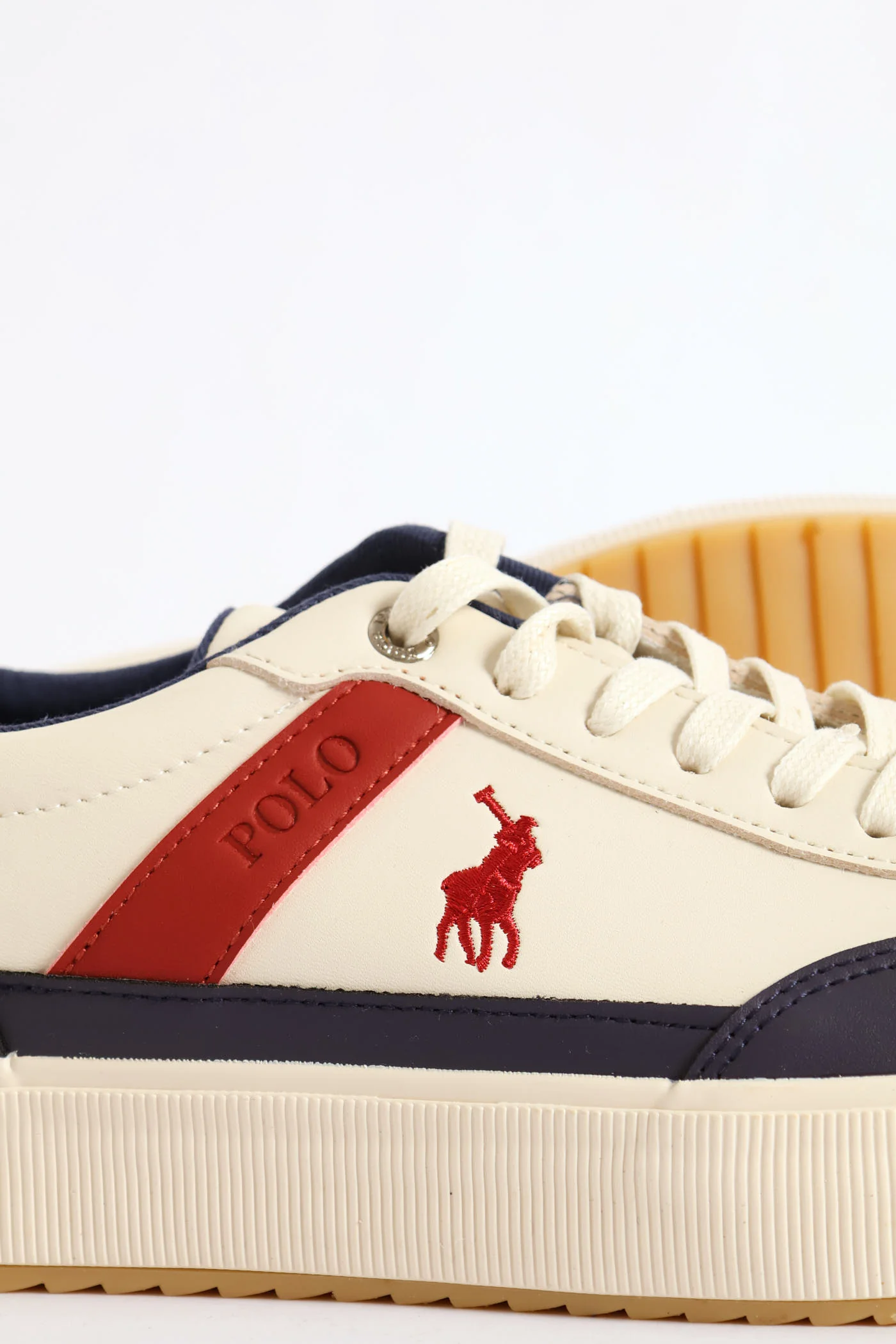 Colour Block Sneaker - White/Navy - Image 2