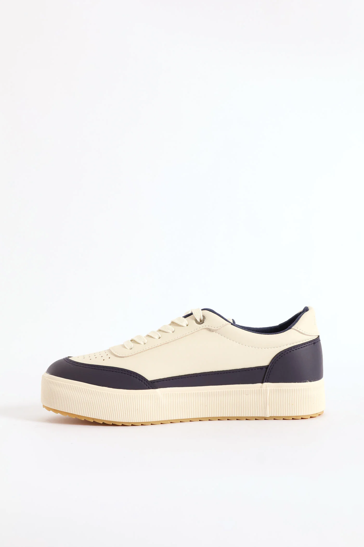 Colour Block Sneaker - White/Navy - Image 3