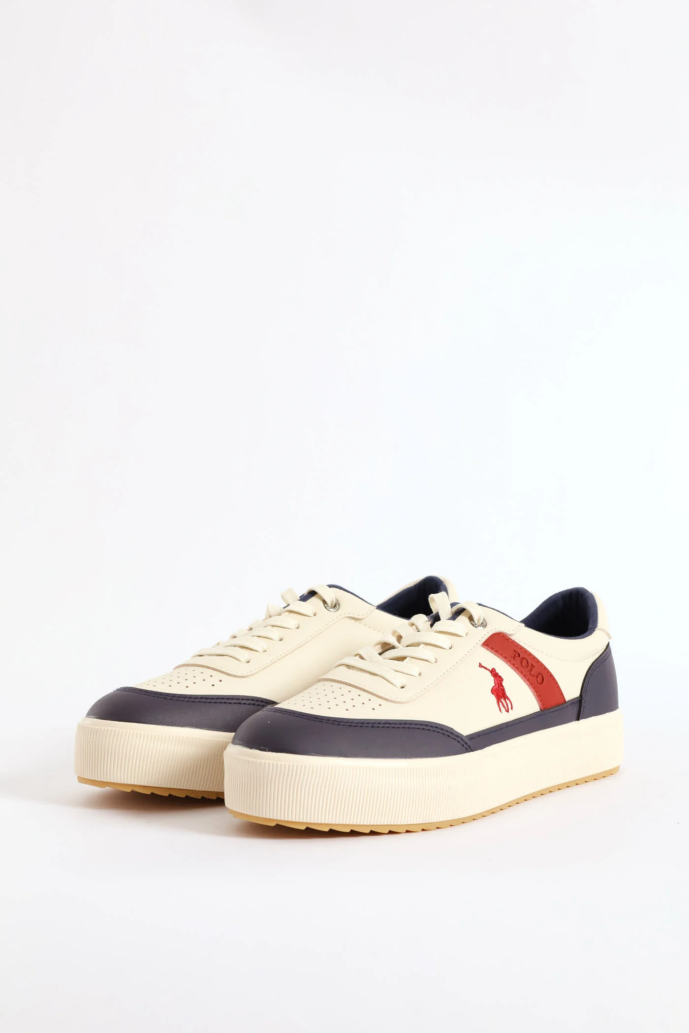 Colour Block Sneaker - White/Navy - Image 4