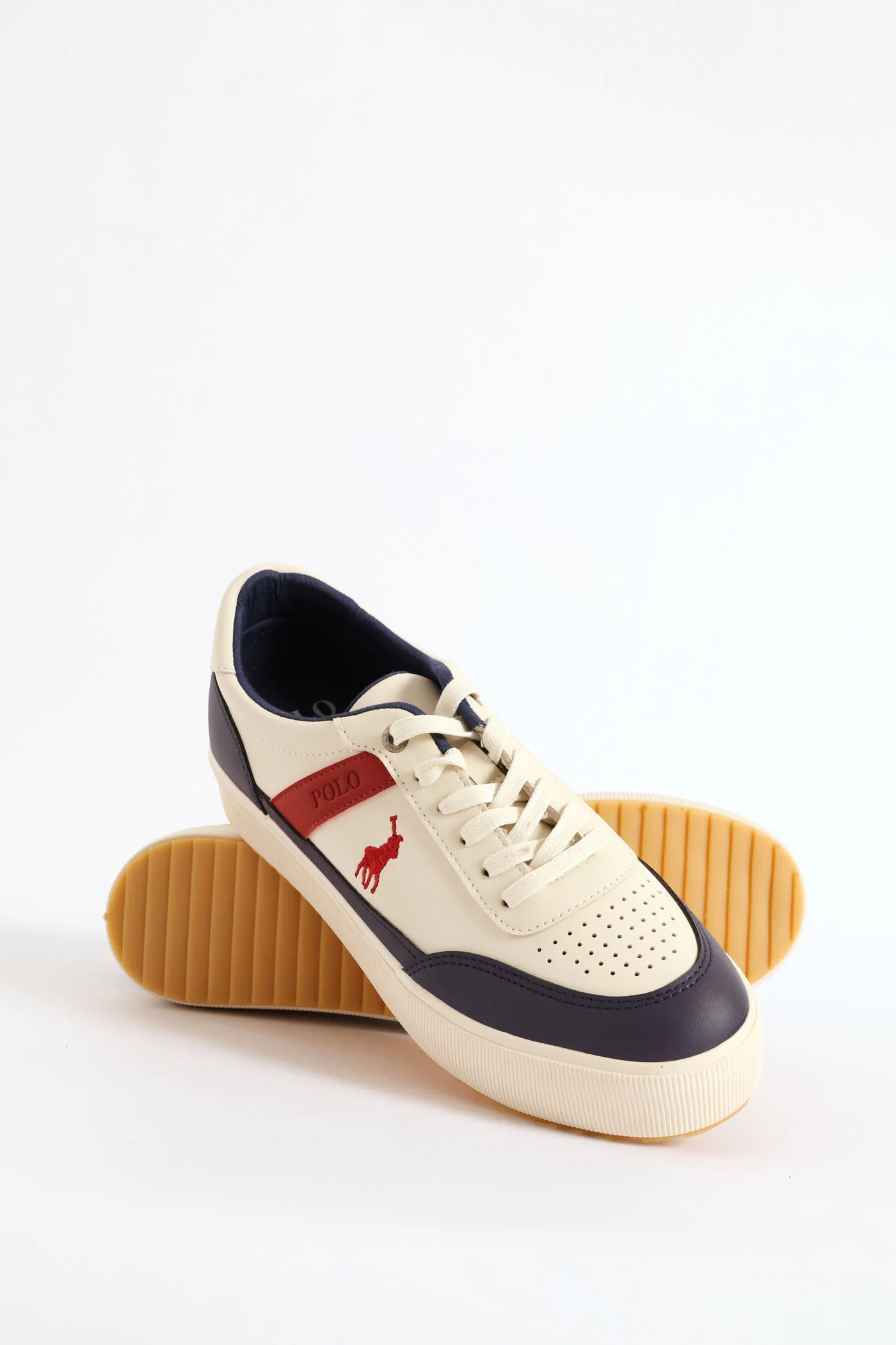 Colour Block Sneaker - White/Navy - Image 6