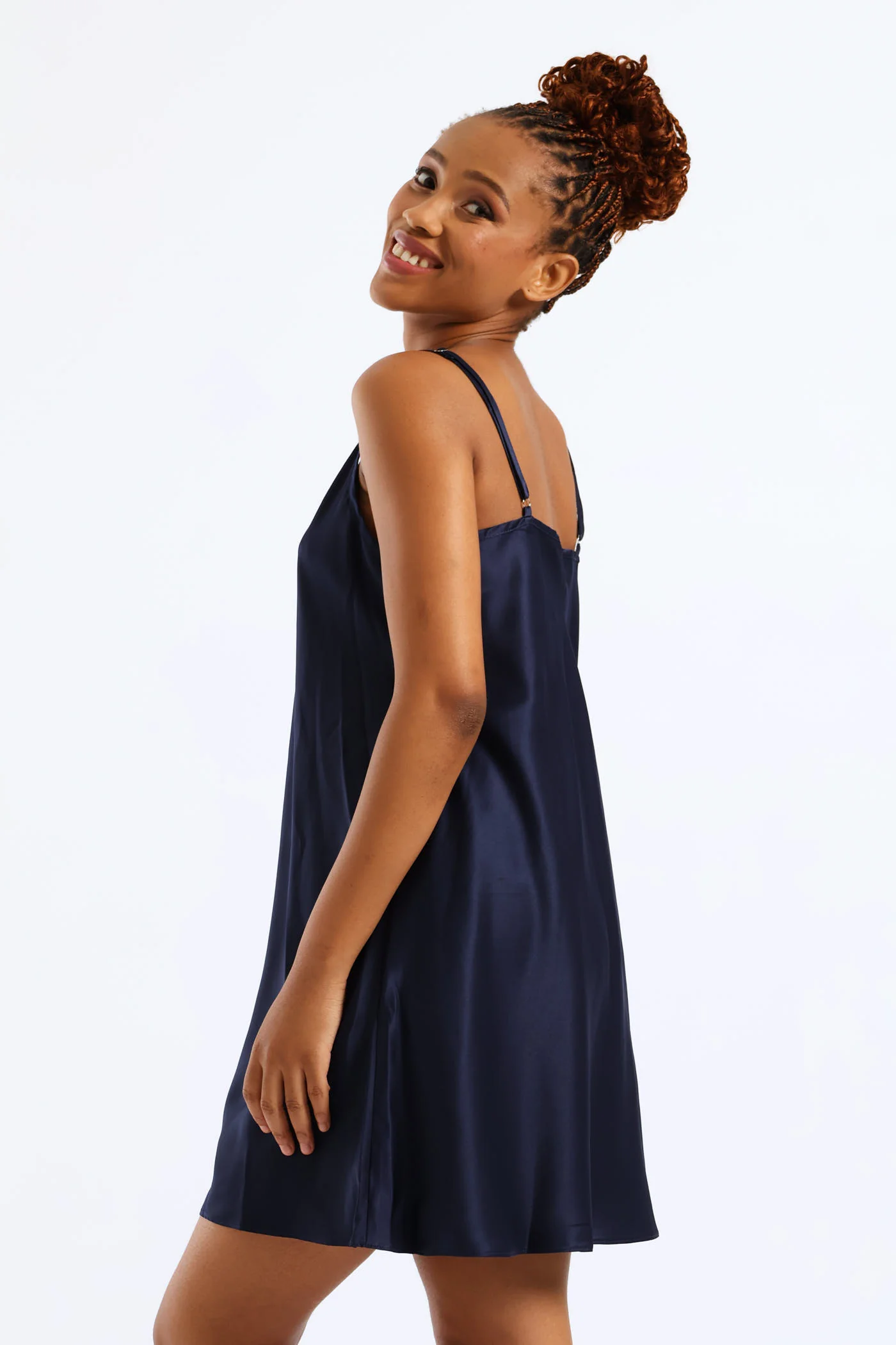 Colour Buds Gown & Chemise Set - Navy - Image 4