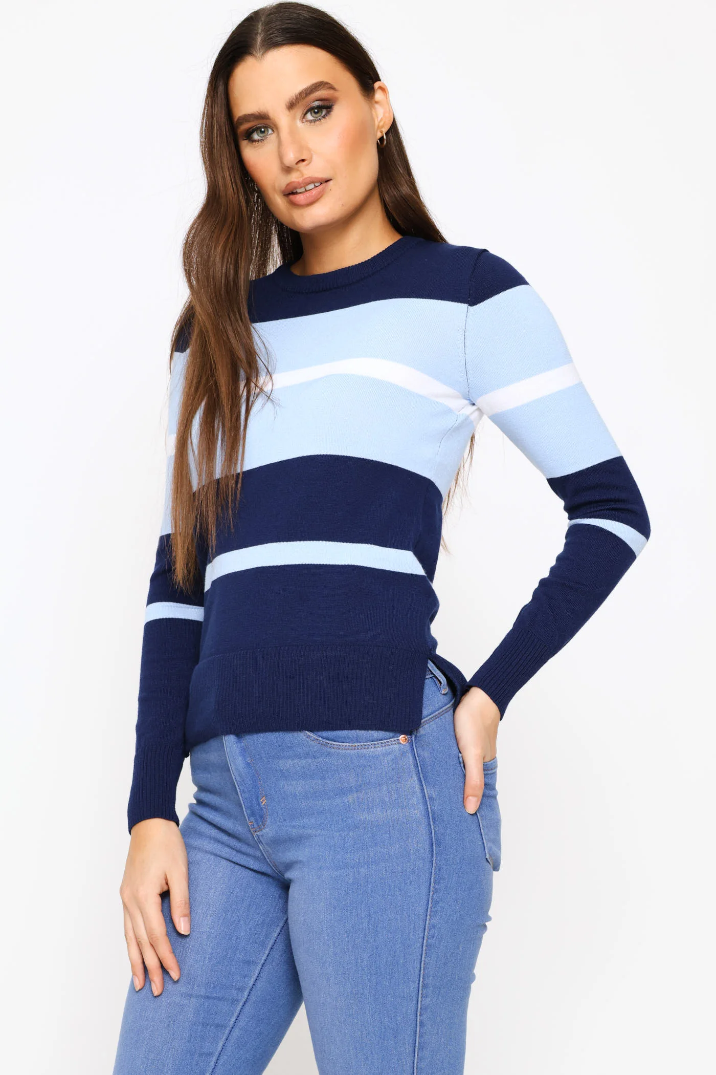 Colourblock Pullover - Navy/Blue - Image 3