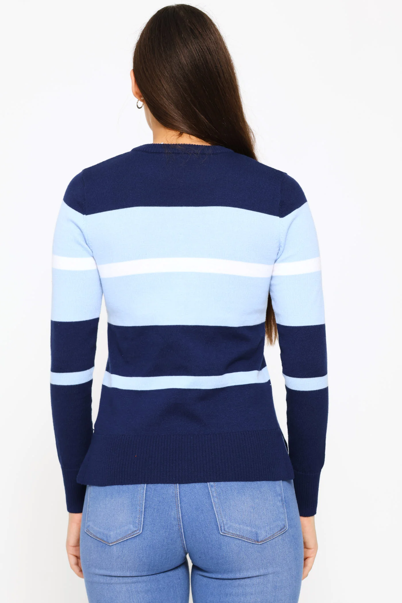 Colourblock Pullover - Navy/Blue - Image 4