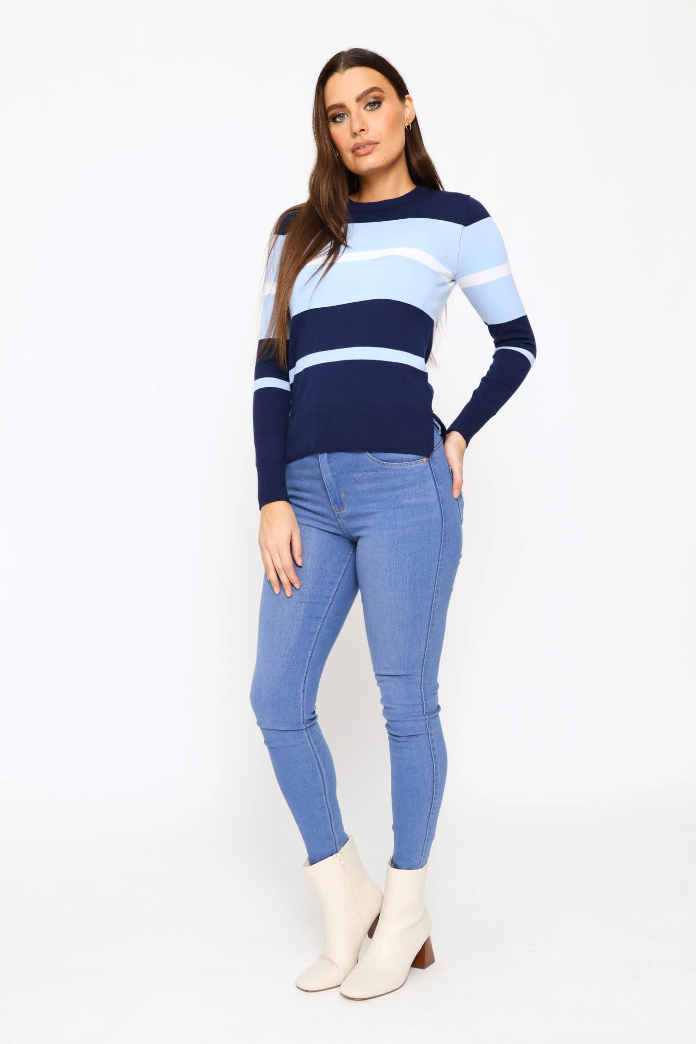 Colourblock Pullover - Navy/Blue - Image 5