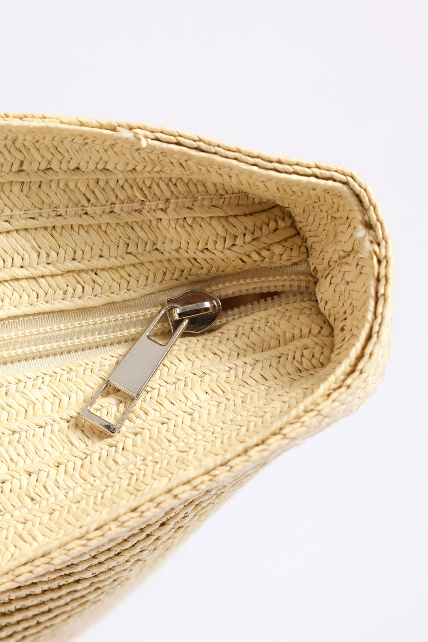 Colourblock Straw Shopper - Cream - Image 6
