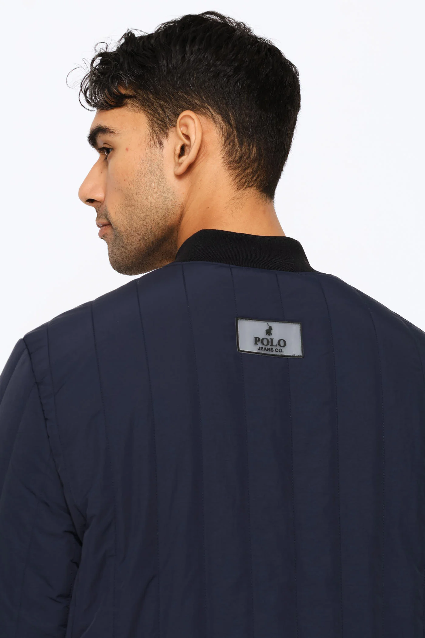 Colt Quilted Bomber Jacket - Navy - Image 2