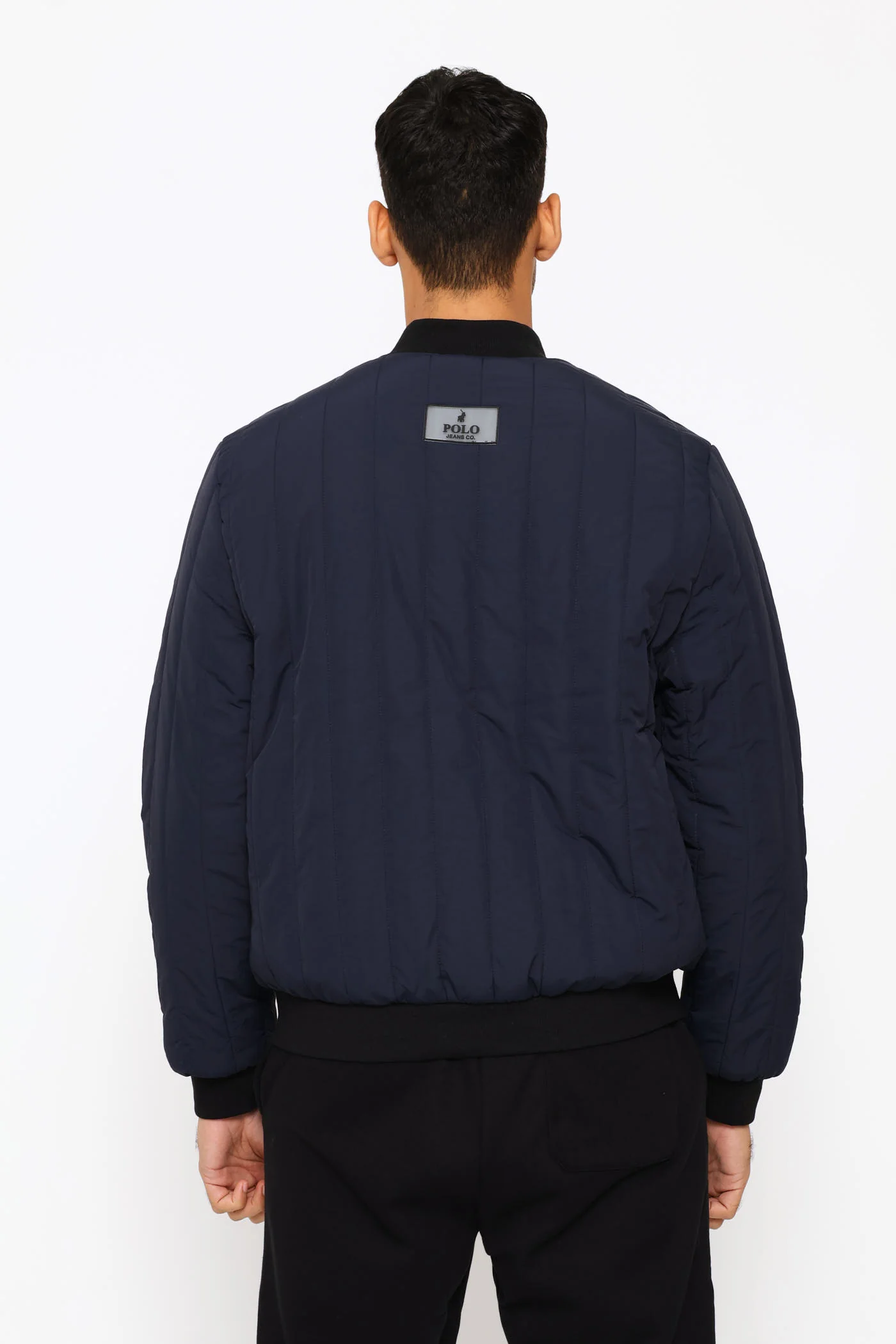 Colt Quilted Bomber Jacket - Navy - Image 5