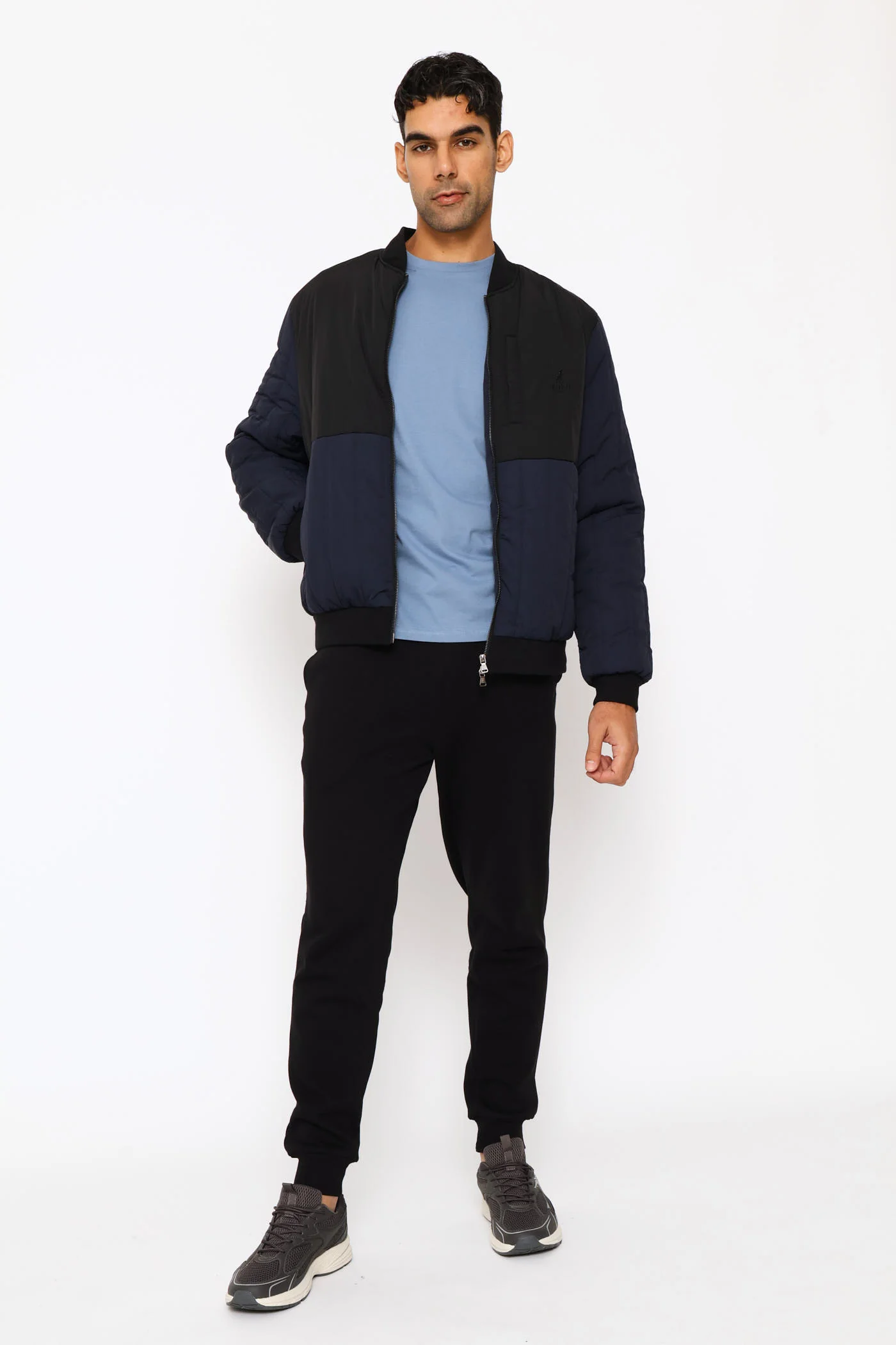 Colt Quilted Bomber Jacket - Navy - Image 7