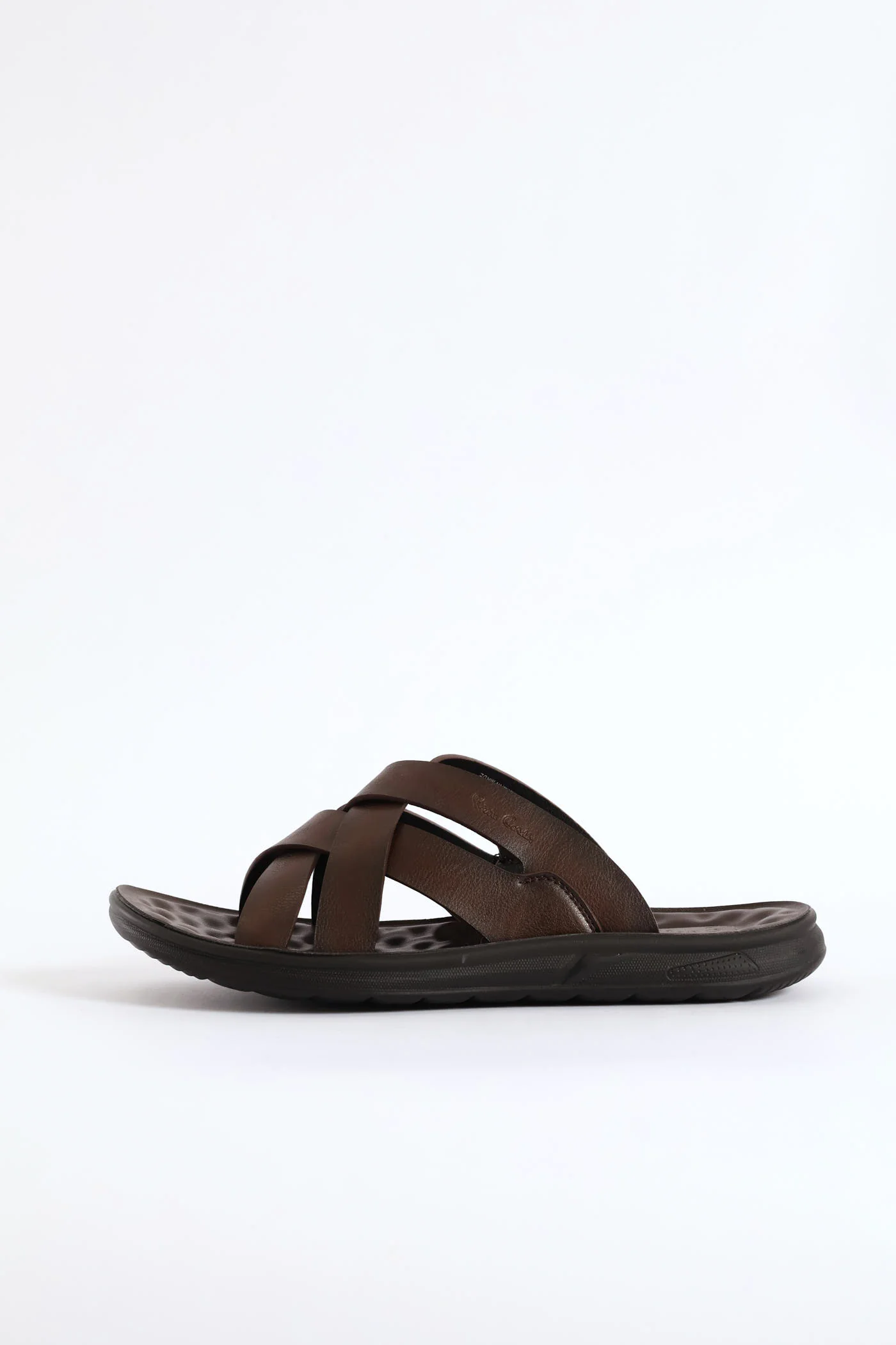 Comfort Cross Over Strap Sandal - Brown - Image 3