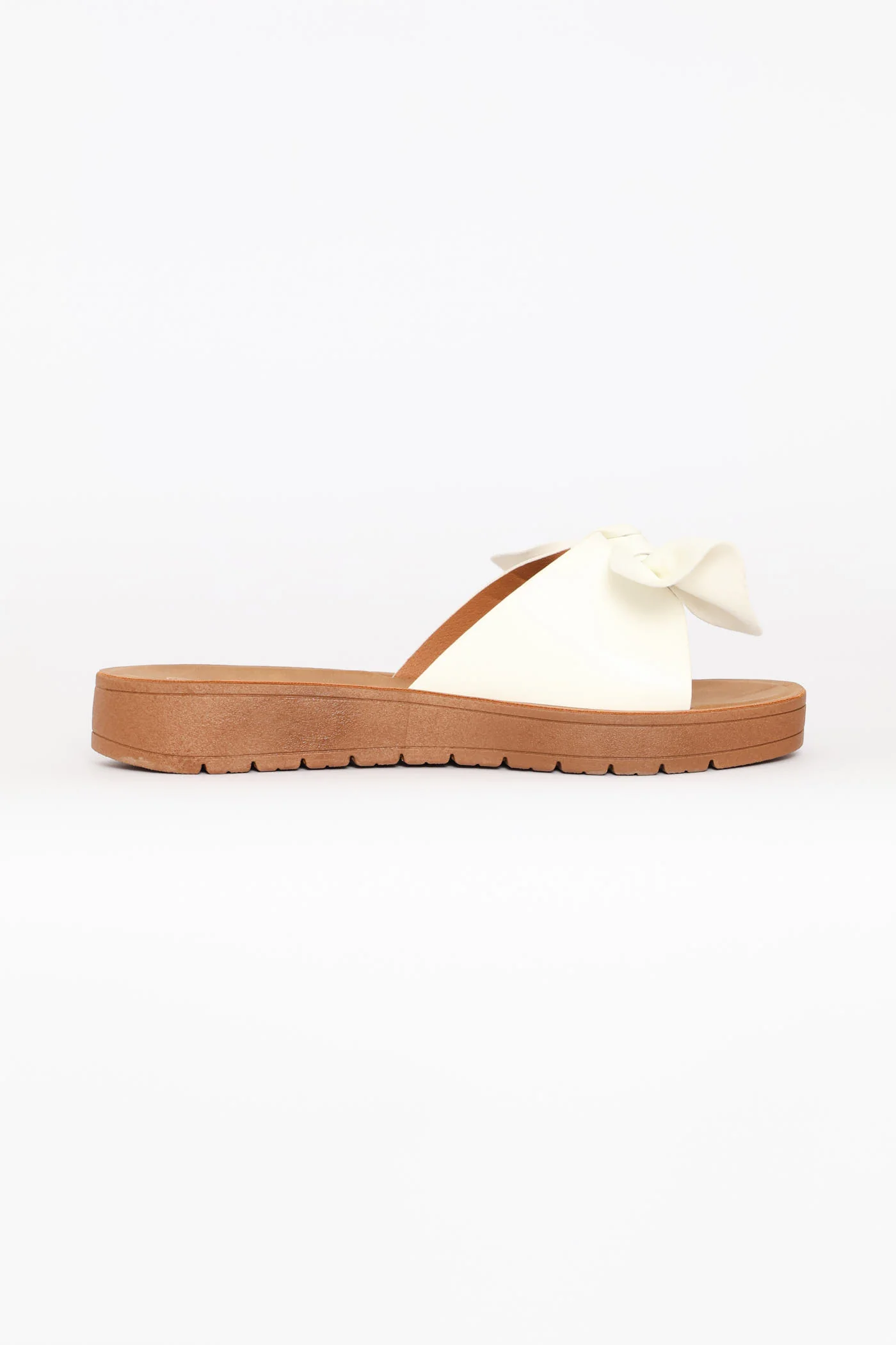 Comfort Sandal With Bow Detail - White - Image 6
