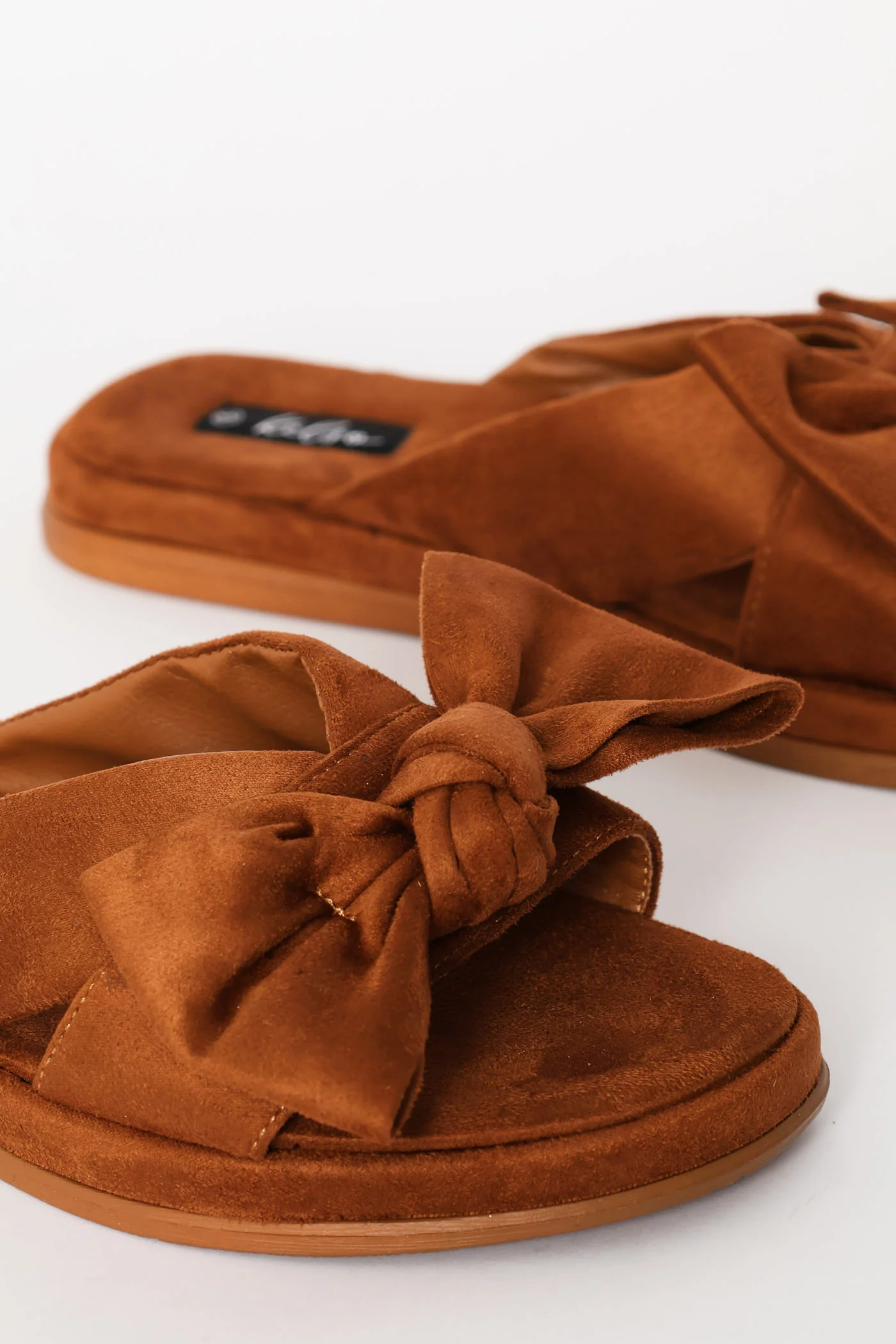 Comfort Sandal With Crosstrap Bow Detail - Tan - Image 2