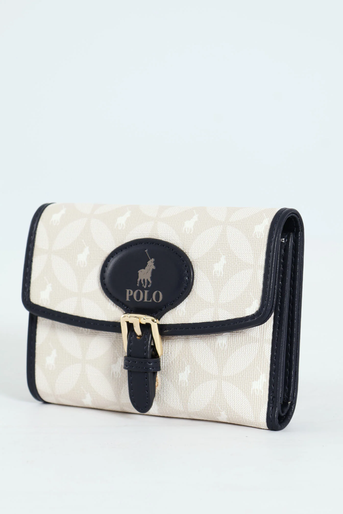 Compact Trifold Purse - Navy - Image 4