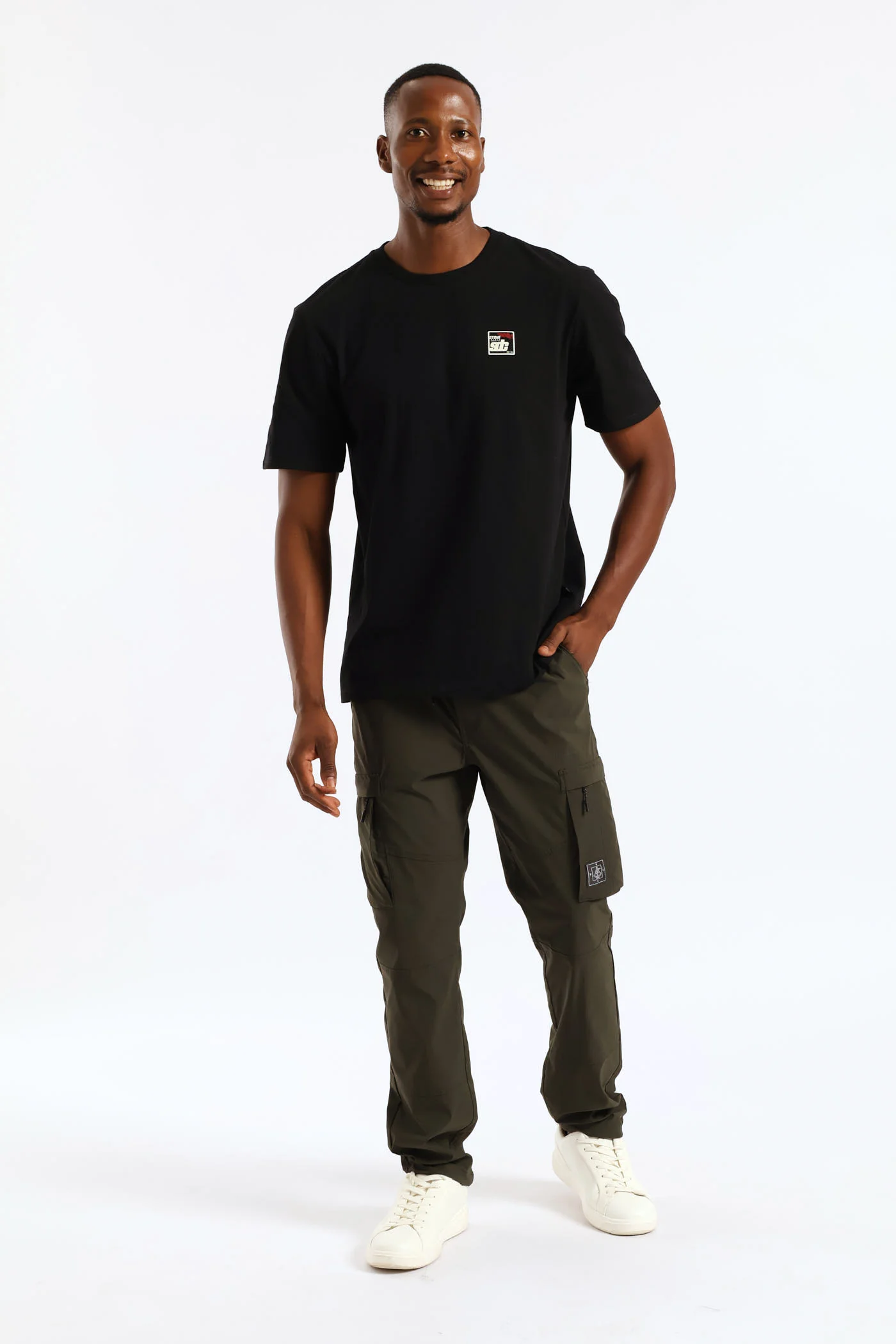 Compass Map Front & Back Tee - Black - Image 3