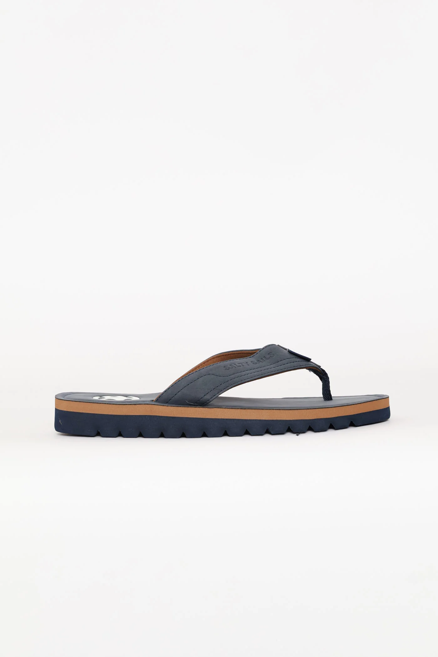 Compass Wide Vamp Sandal - Navy - Image 4
