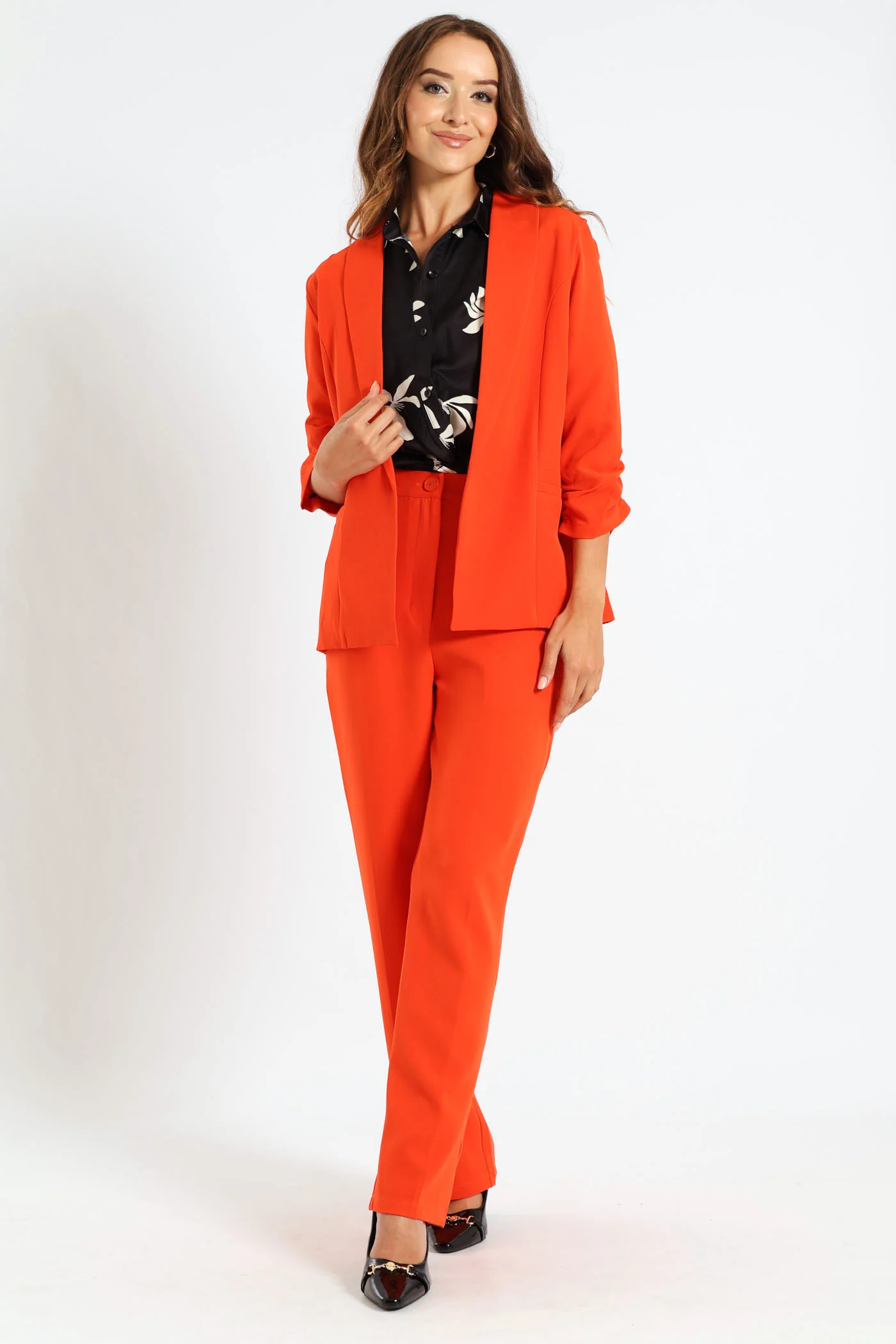 Concealed Straight Leg Pant - Orange - Image 2