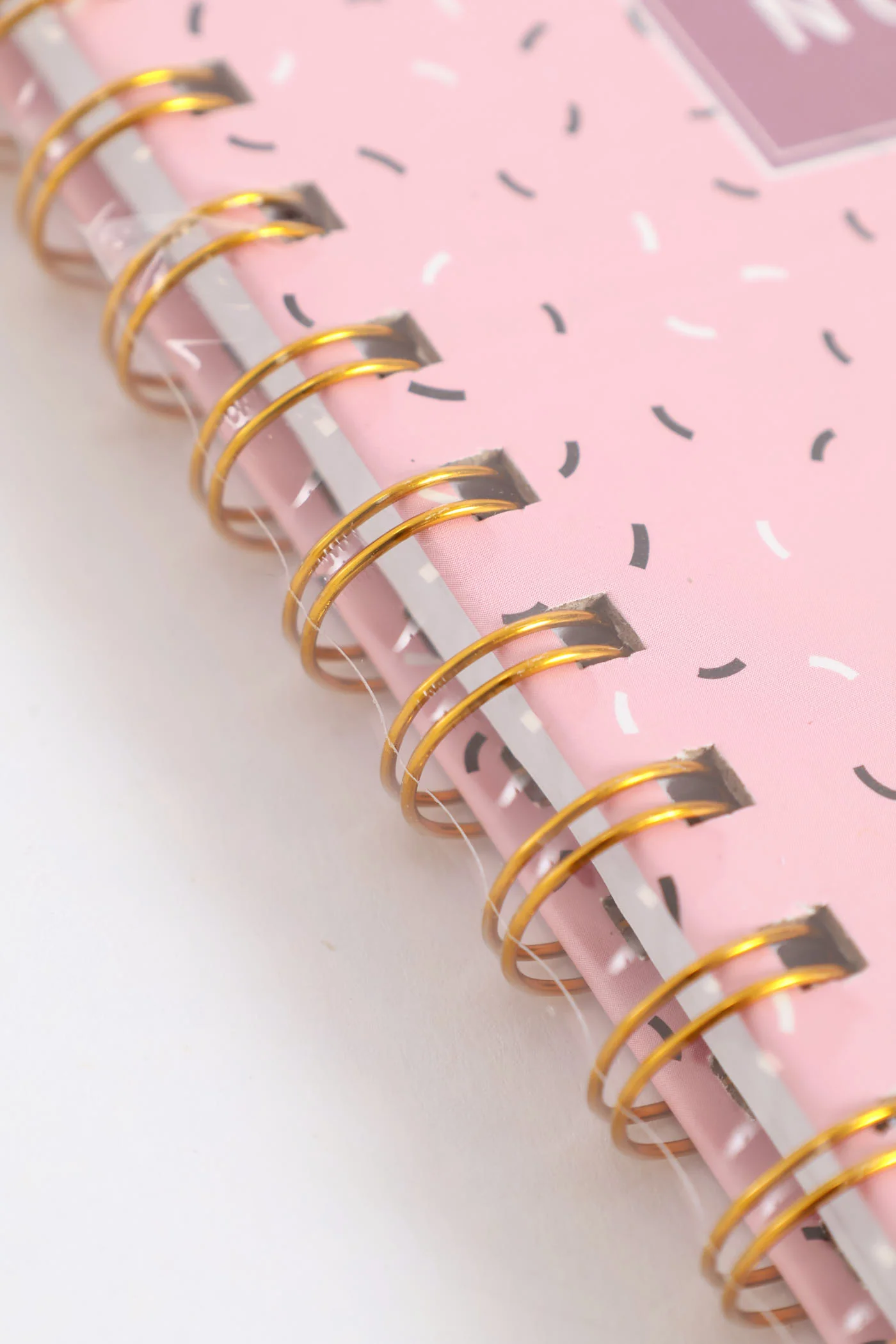 Confetti 80 Page Ring Binding Notebook - Light Pink - Image 3