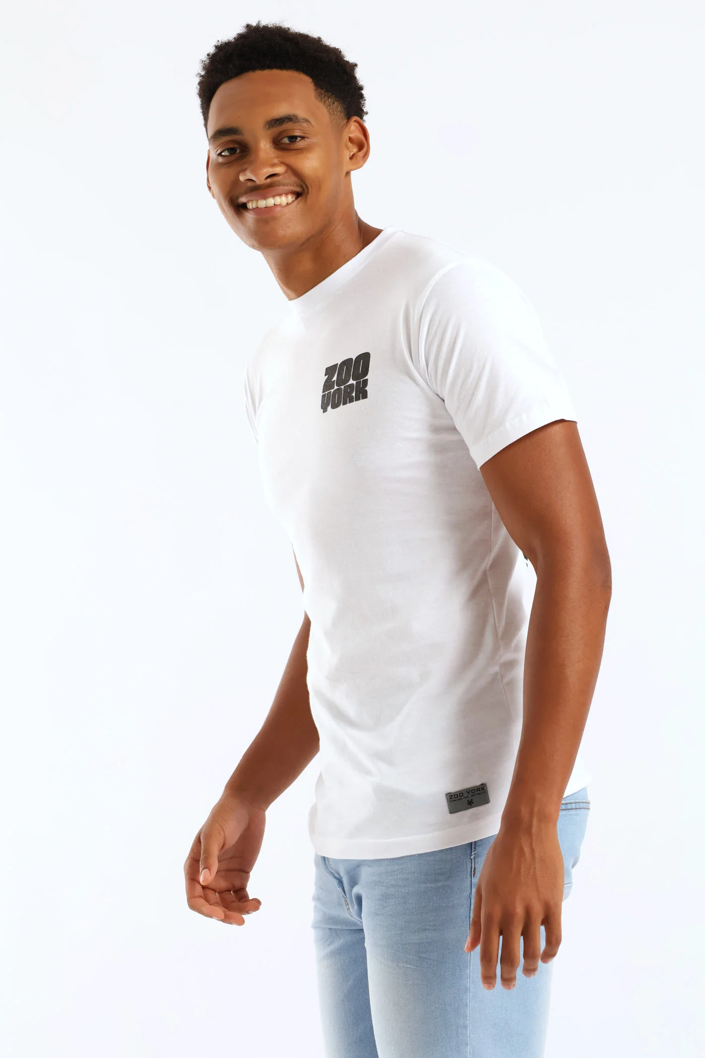 Contour Back Print Tee - White - Image 3