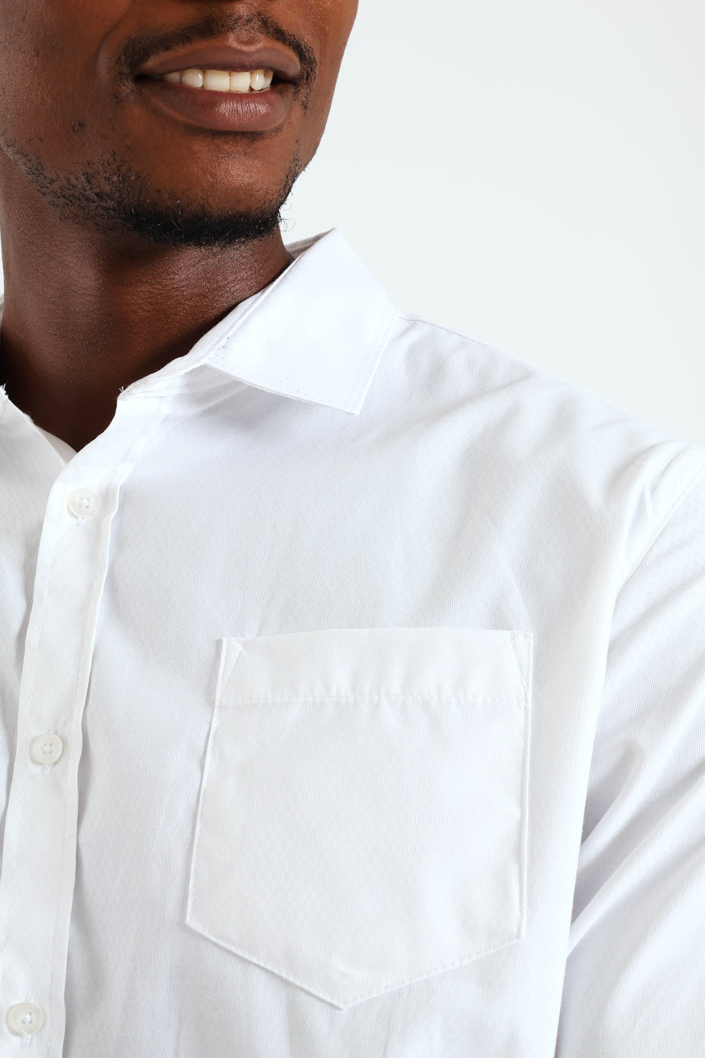 Contrast Dobby Shirt - White - Image 2