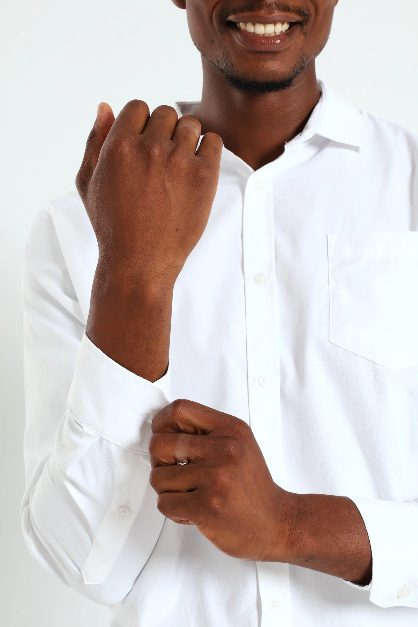 Contrast Dobby Shirt - White - Image 4