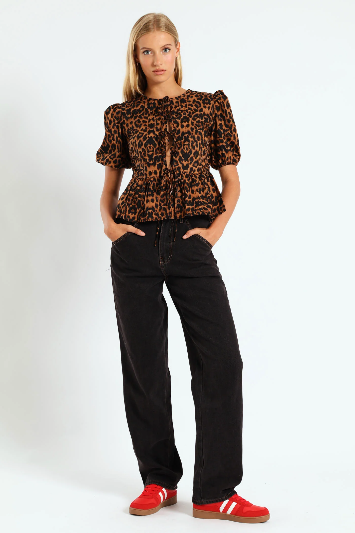 Contrast Stitch Carpenter Jean - Black - Image 2