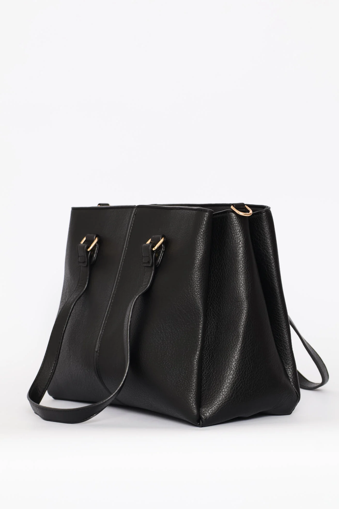 Contrast Text Tote Bag - Black - Image 9