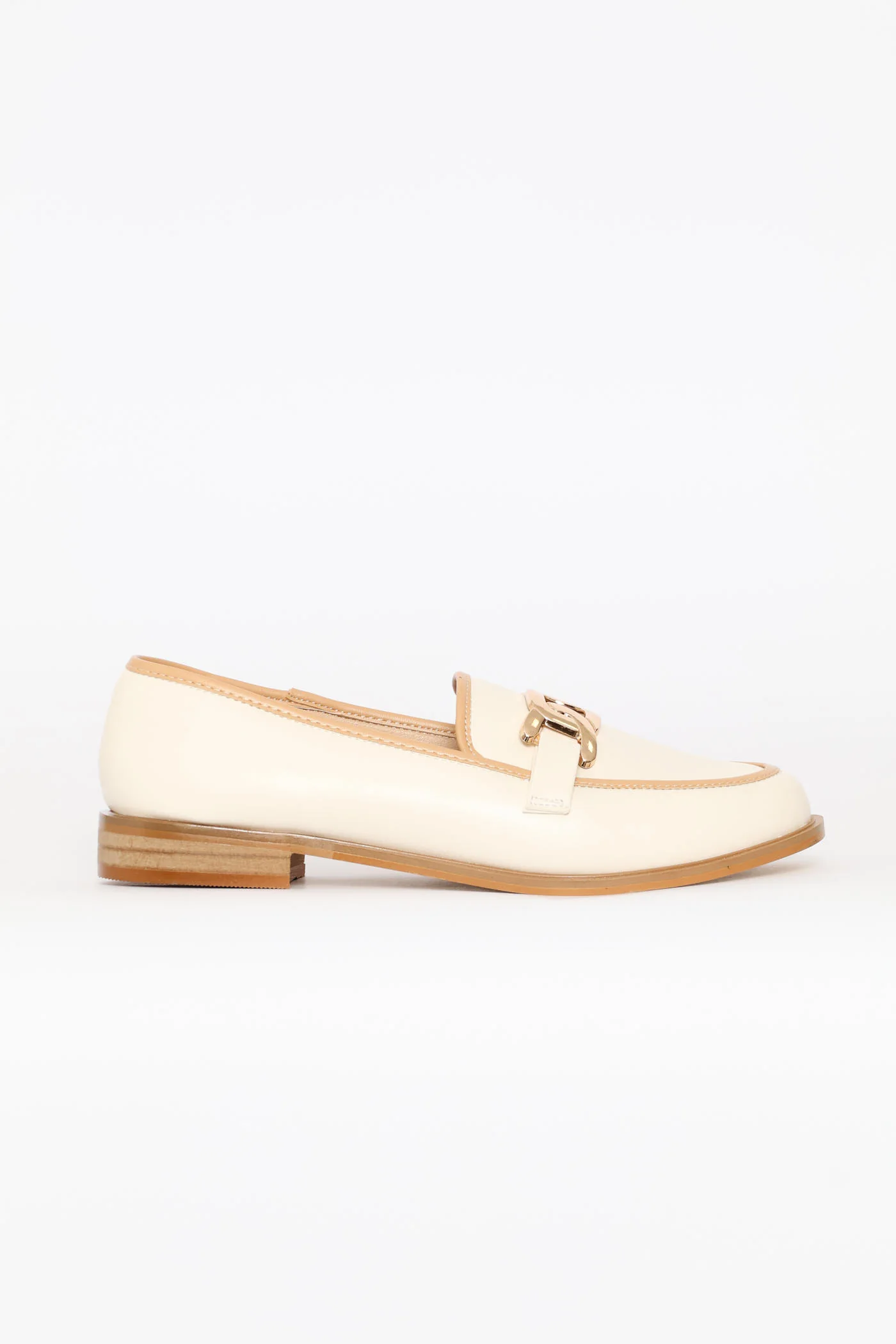 Contrast Tipping Loafer With Trim - Off White - Image 2
