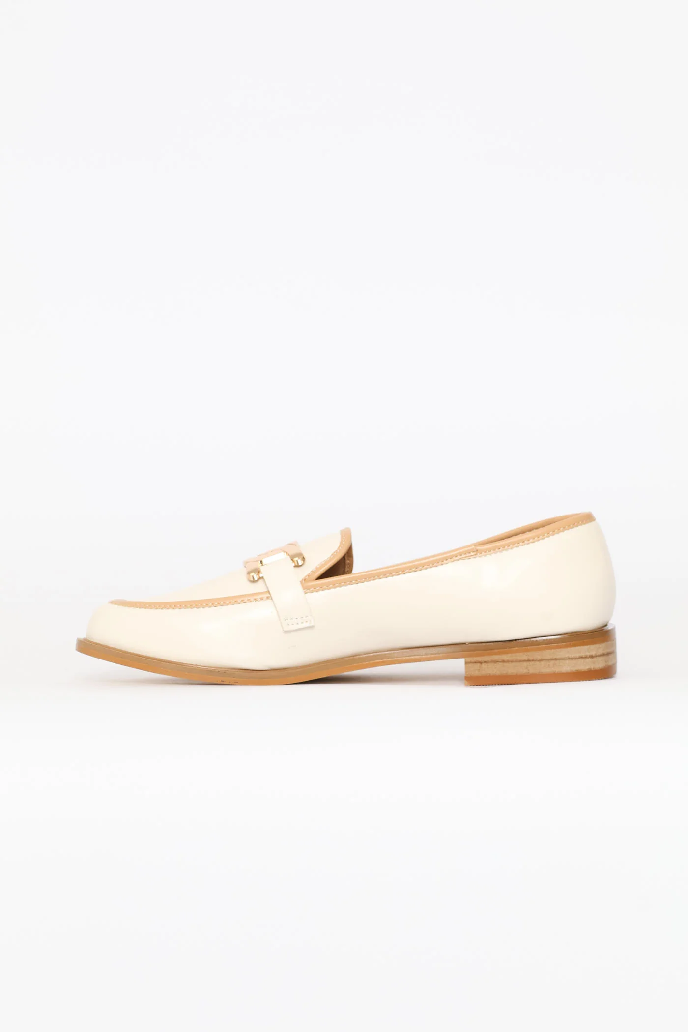 Contrast Tipping Loafer With Trim - Off White - Image 5