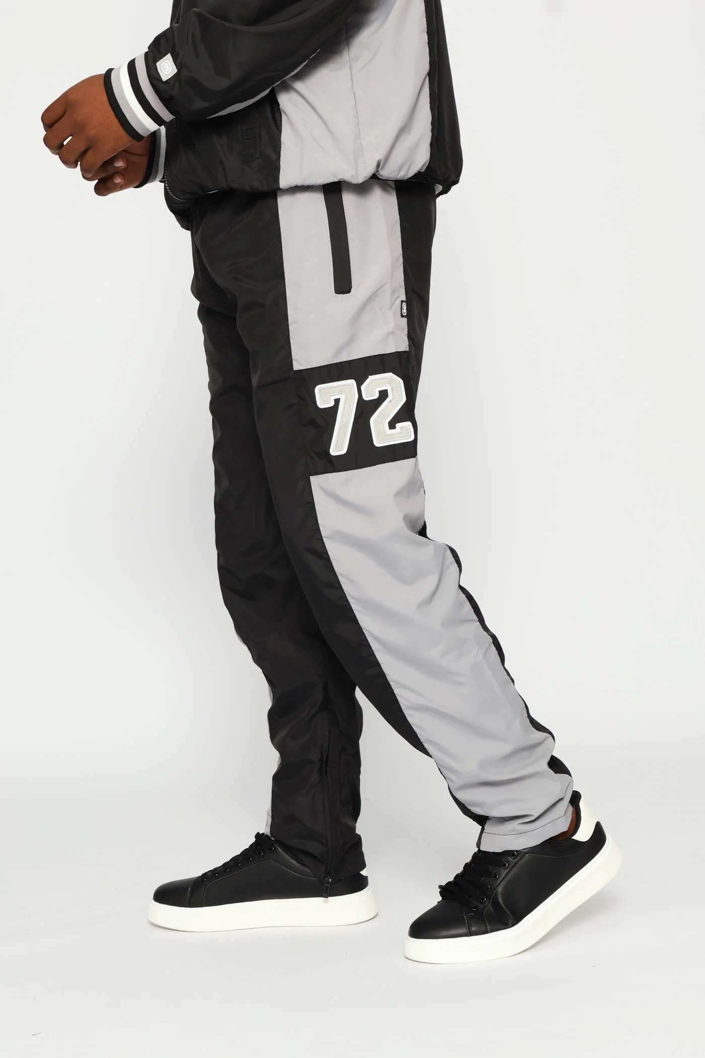 Contrast Trackpants - Black/Grey - Image 2
