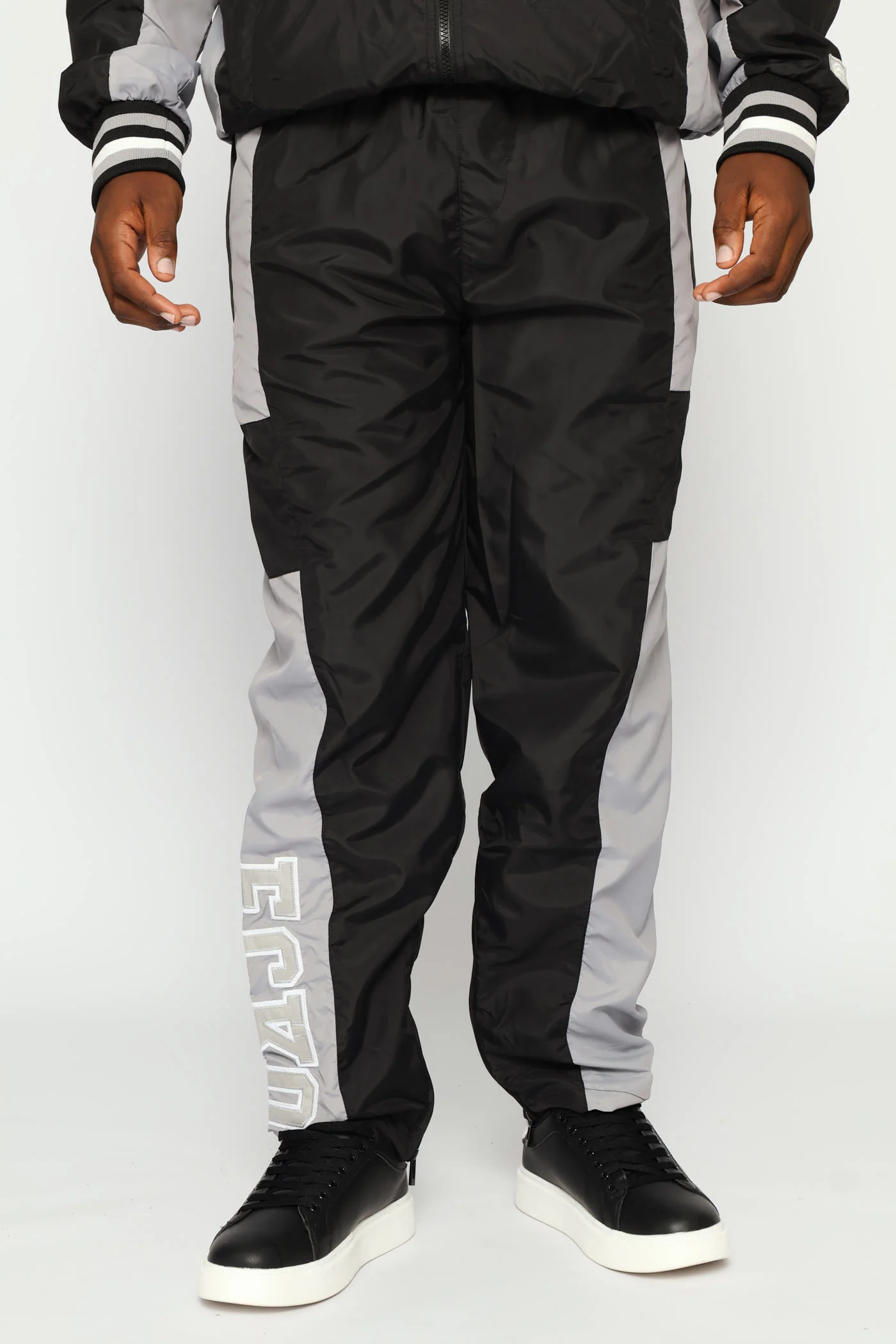 Contrast Trackpants - Black/Grey - Image 3