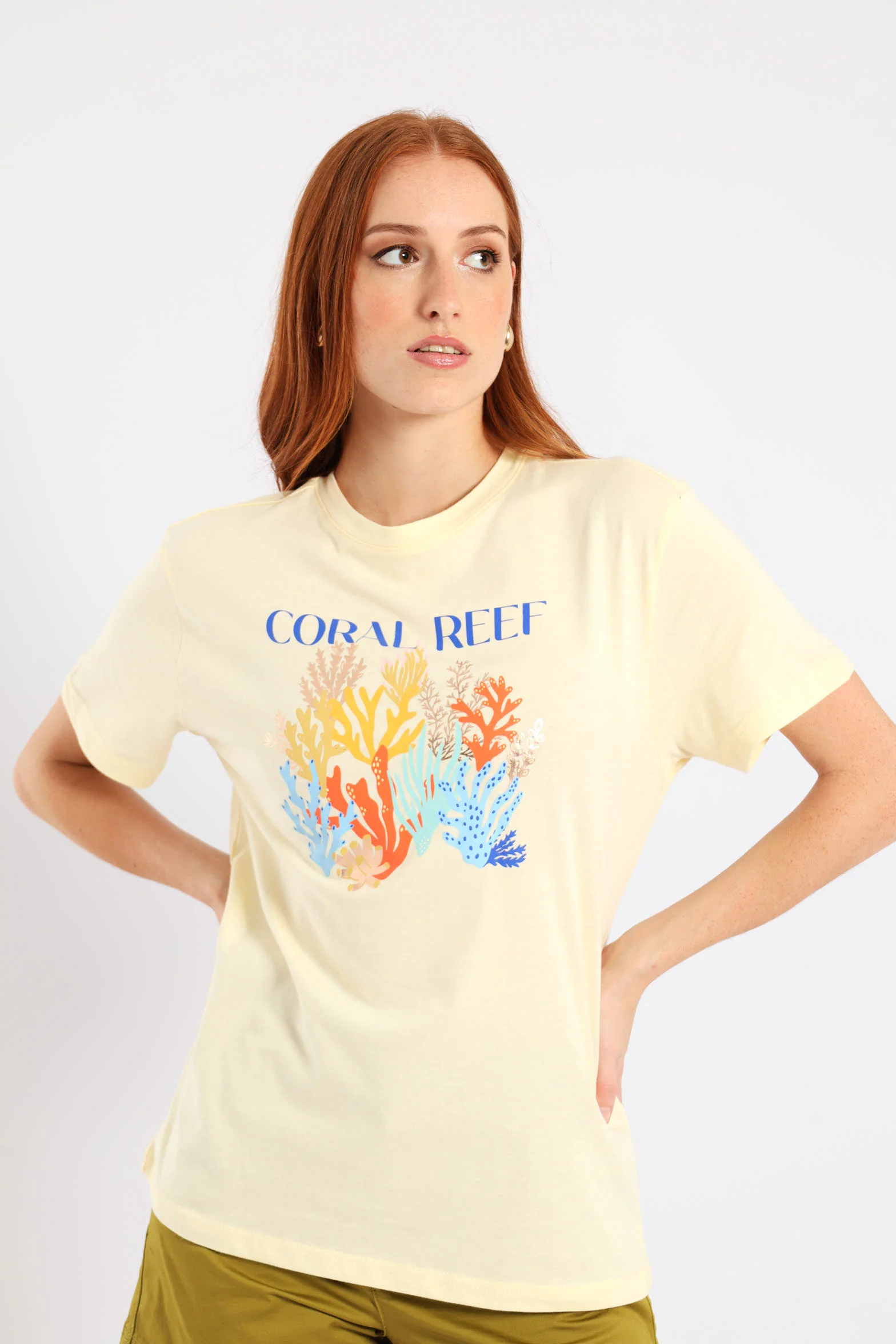 Coral Reef Tee - Pastel Yellow - Image 2