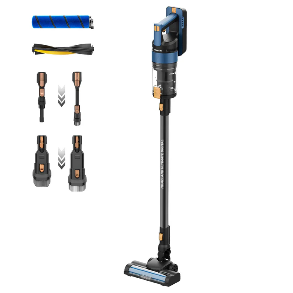 Cordless Rechargeable Plastic Vacuum Cleaner - Black - Image 2