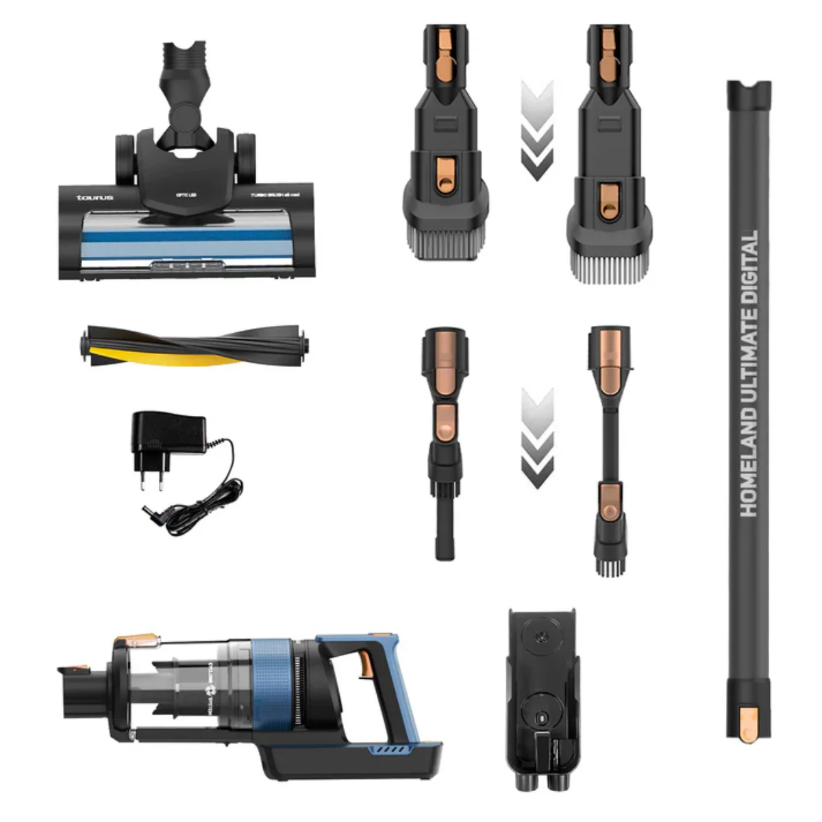 Cordless Rechargeable Plastic Vacuum Cleaner - Black - Image 3