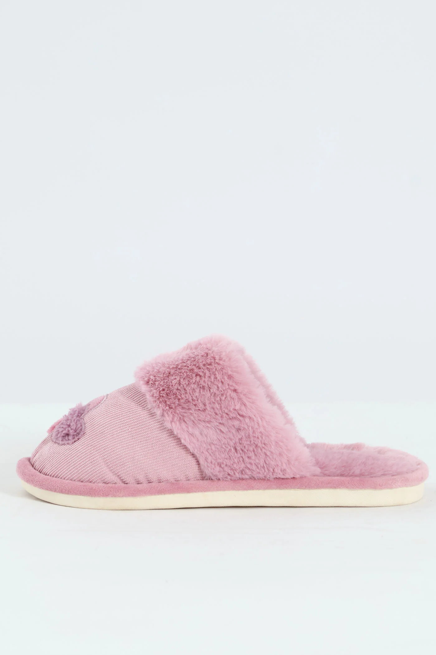Cordoroy Slipper With Applique - Mauve - Image 4