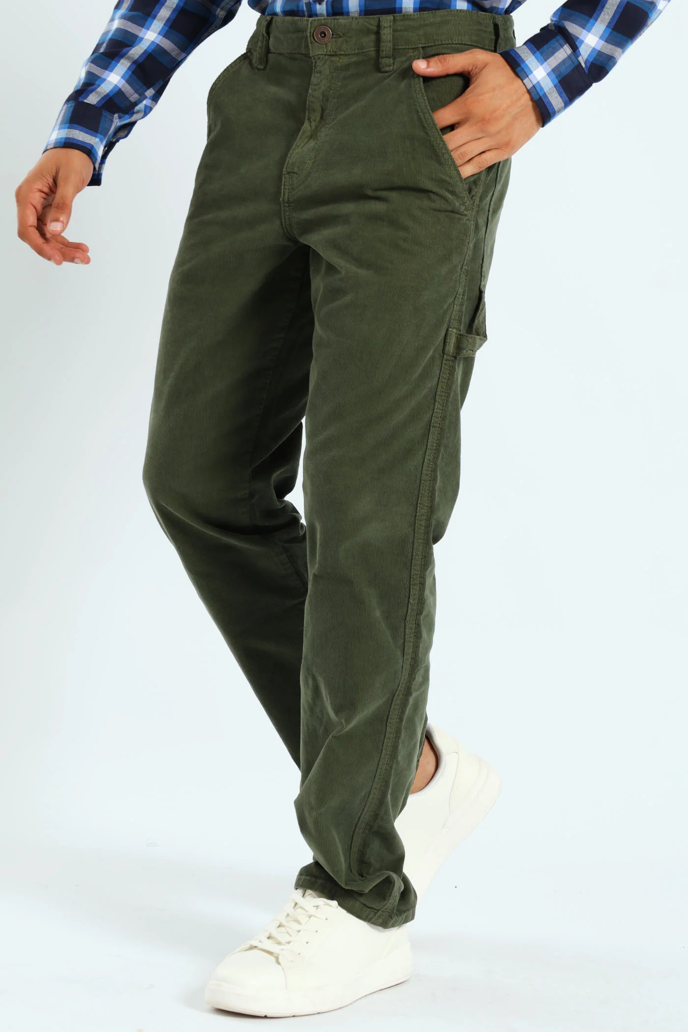 Corduroy Pants - Olive - Image 3
