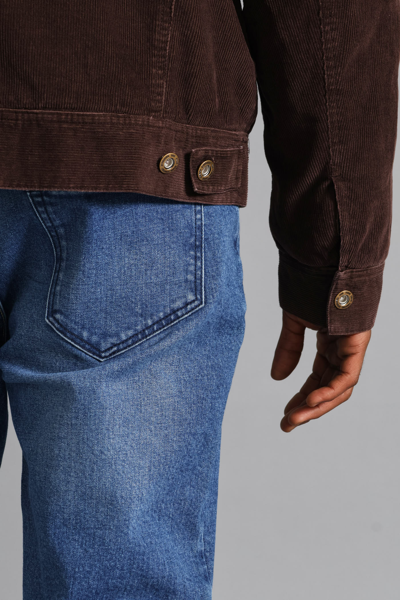 Corduroy Trucker Jacket - Chocolate - Image 5