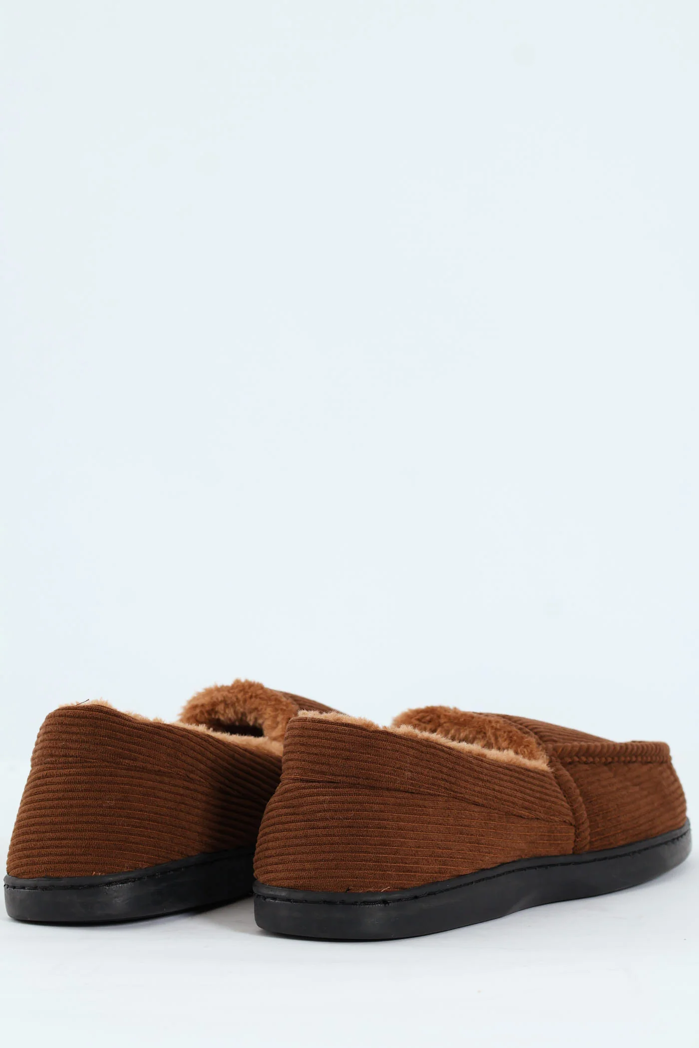 Corduroy Upper Closed Back Comfort Slipper - Brown - Image 4