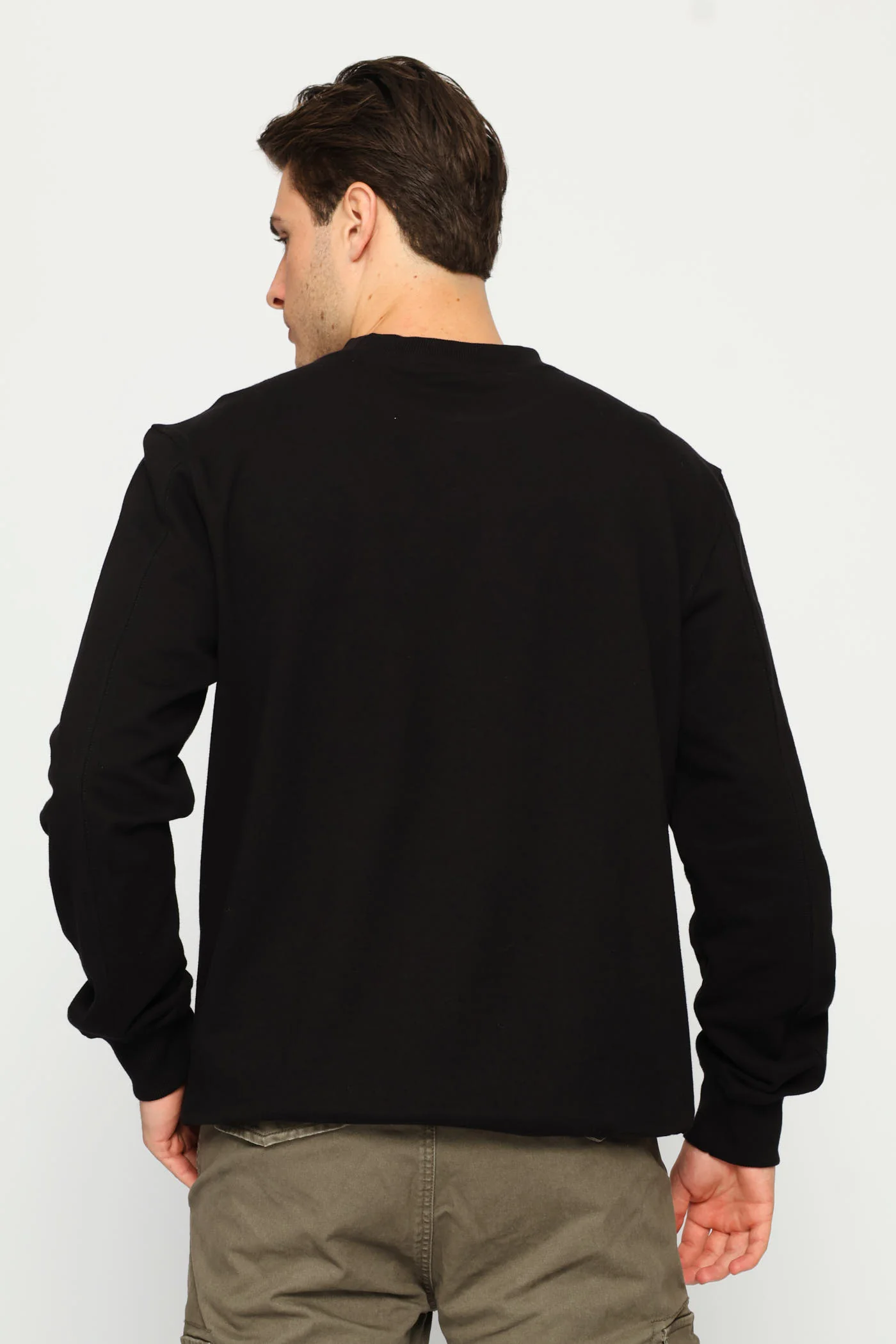 Core Applique Fleece Crewneck - Black - Image 4