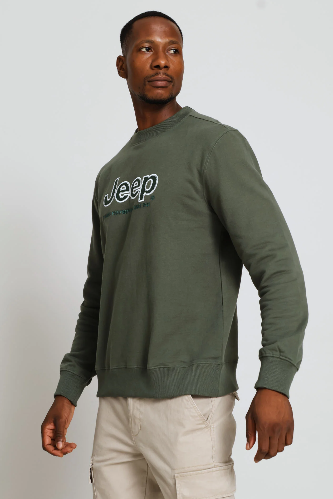 Core Applique Fleece Crewneck - Sage - Image 3