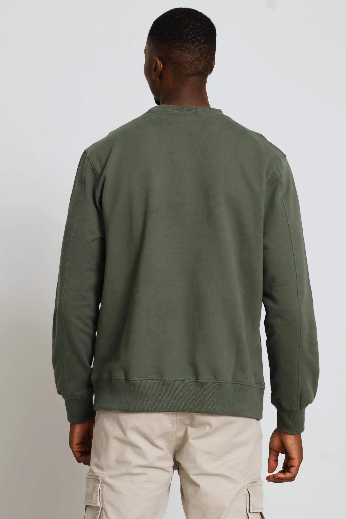 Core Applique Fleece Crewneck - Sage - Image 4